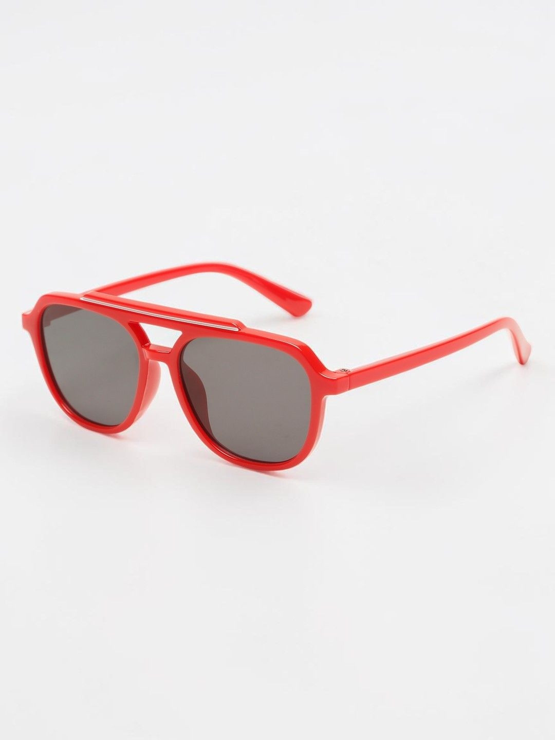 Stoln Unisex Kids Black Lens & Red Wayfarer Sunglasses with