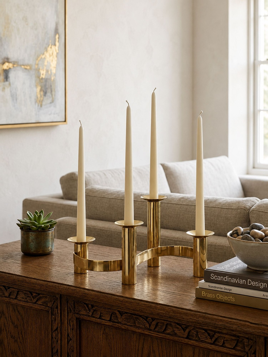Metalsmith Gold-Toned Candle Holder