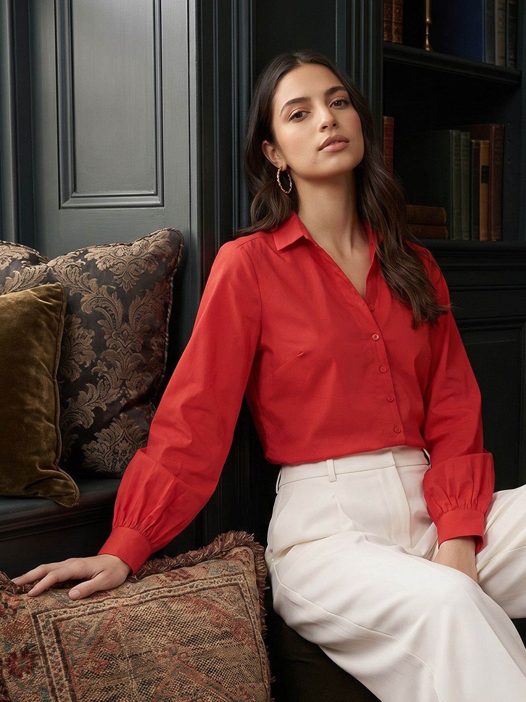 all about you Spread Collar Casual Shirt