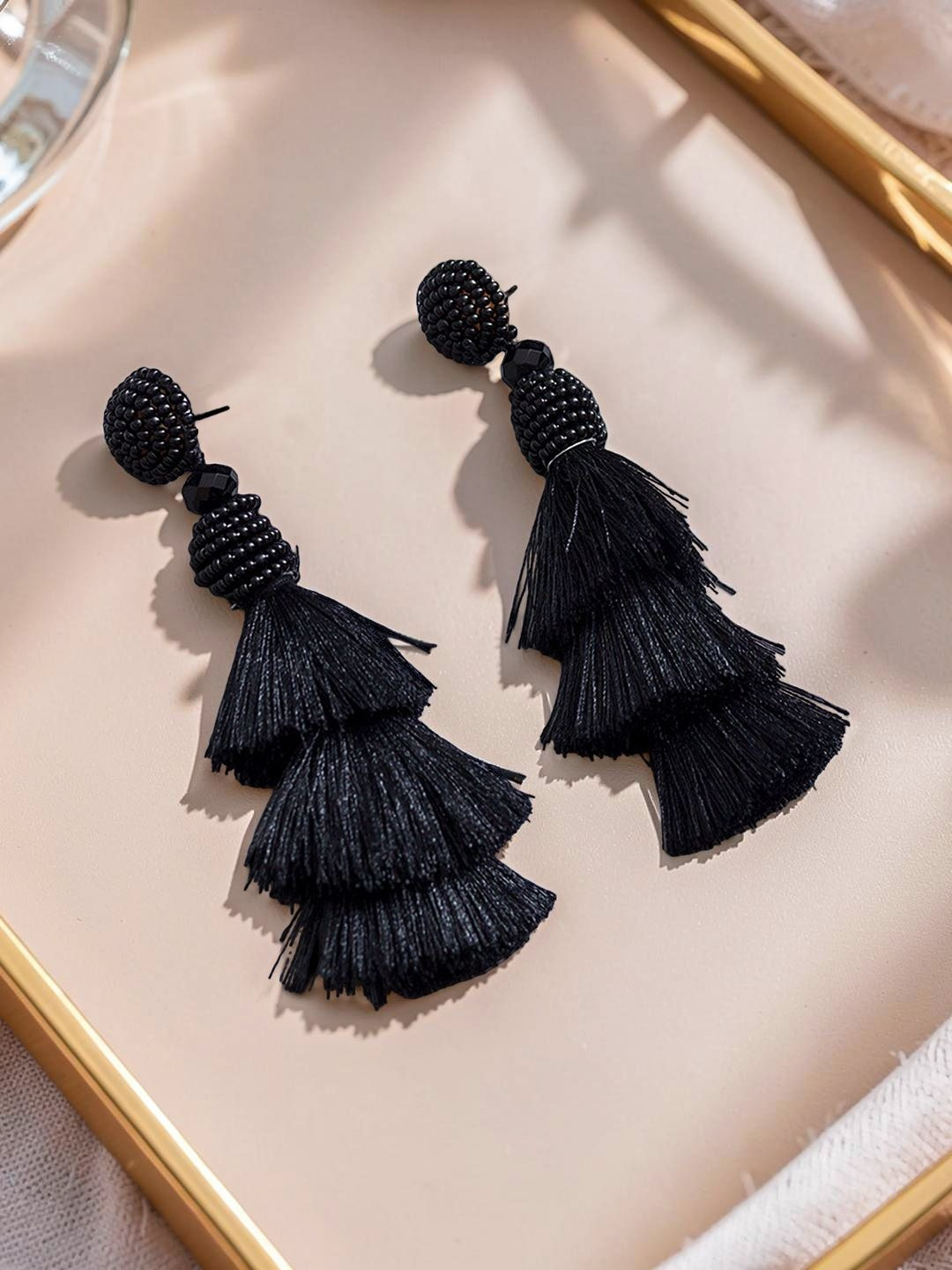 Golden Peacock Classic Drop Earrings