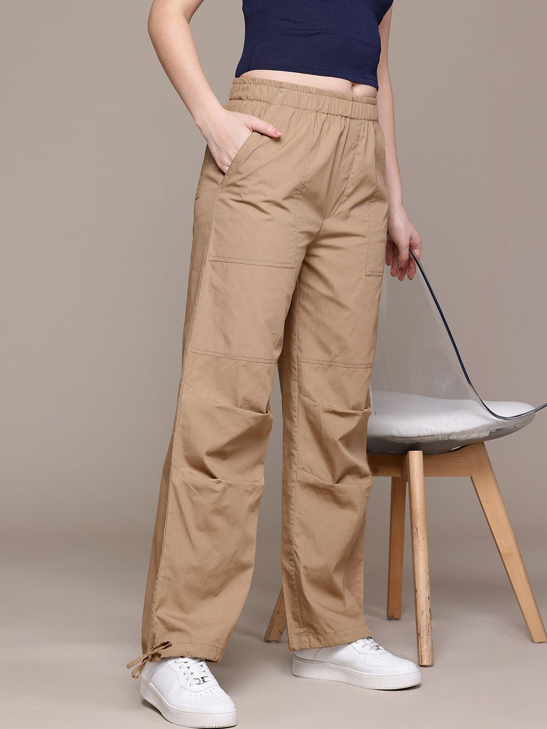 CORSICA Women Comfort Loose Fit High-Rise Trousers