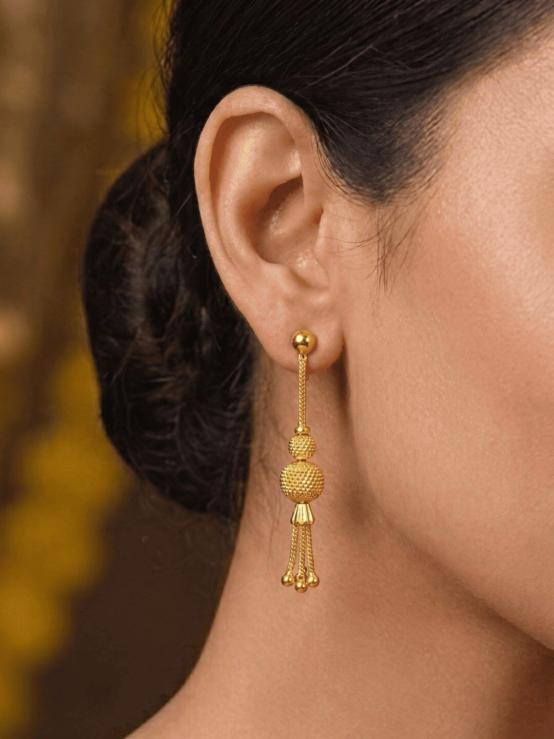 Jewar Mandi Gold Plated Classic Drop Earrings