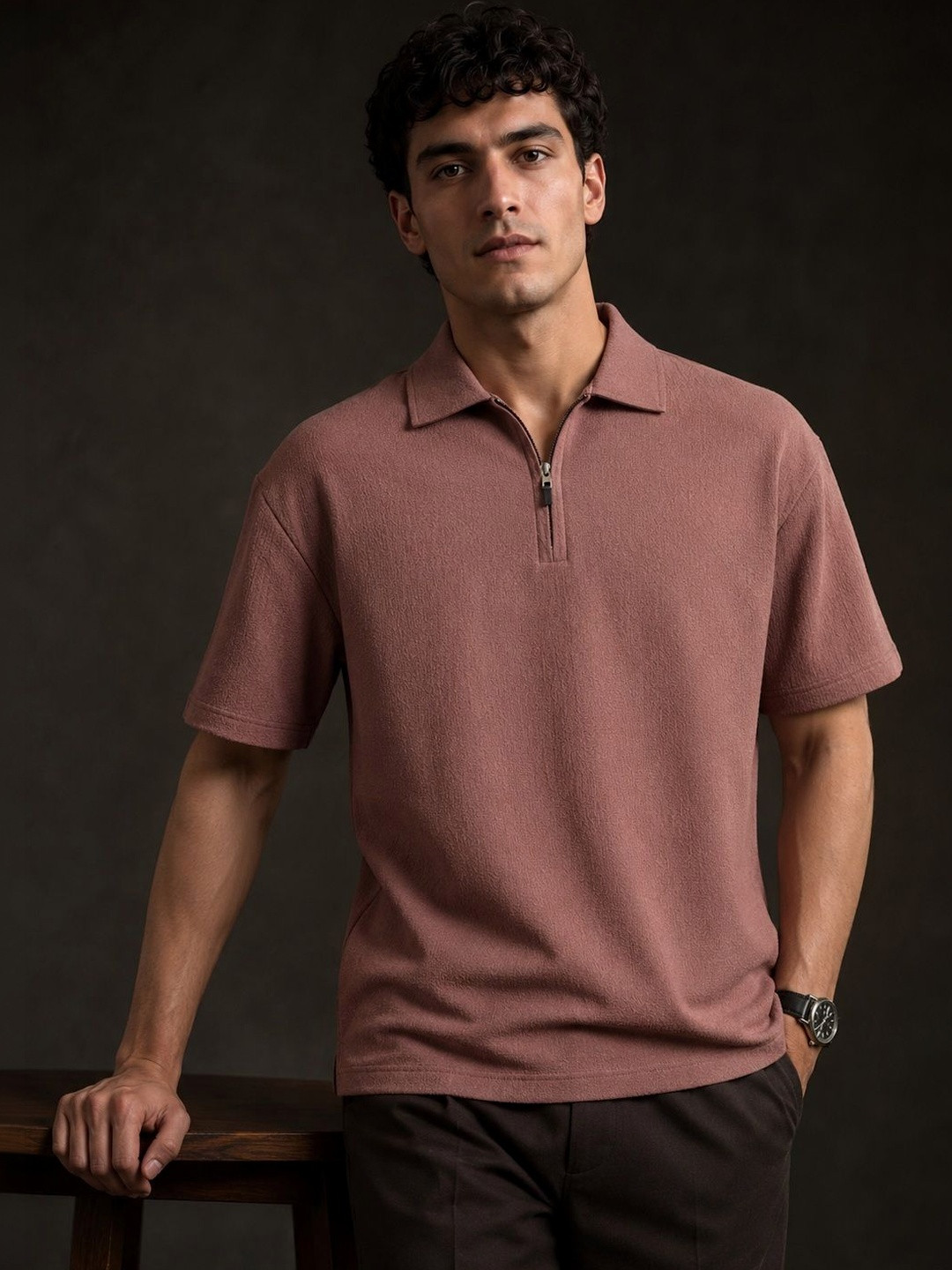 Metronaut Men Polo Collar T-shirt