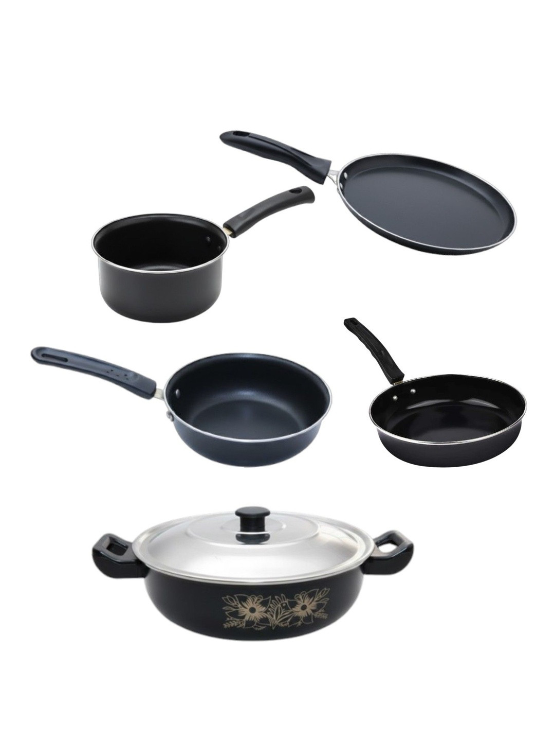 cookpro Black Dishwasher Safe Cast Iron Cookware Set of