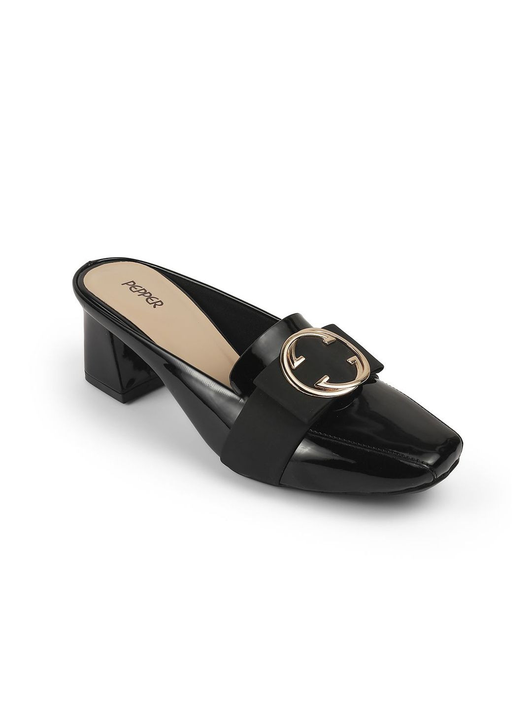 PEPPER Women Solid Block Heel Mules with Bows
