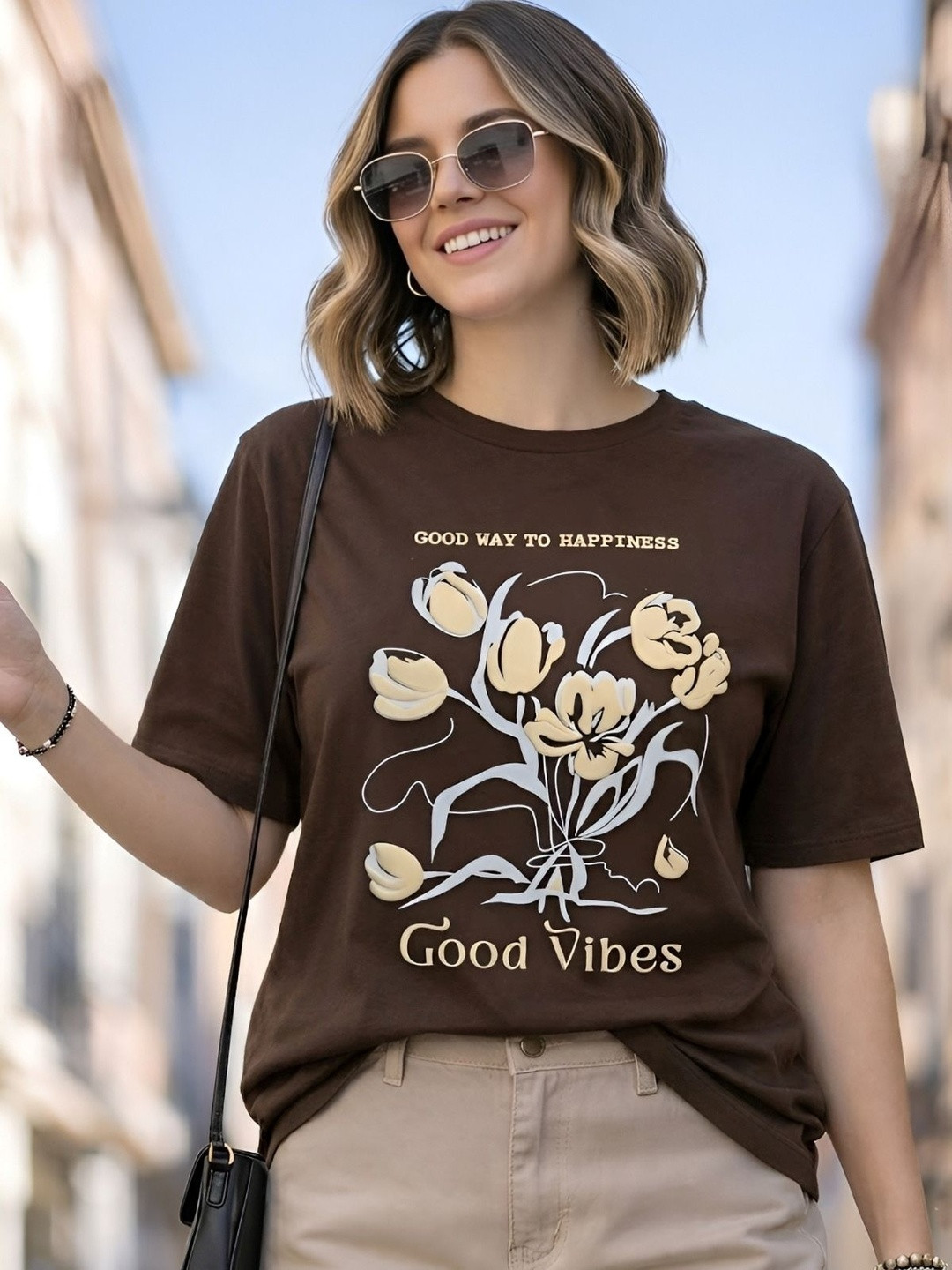 HeyStree Women Floral Printed T-shirt