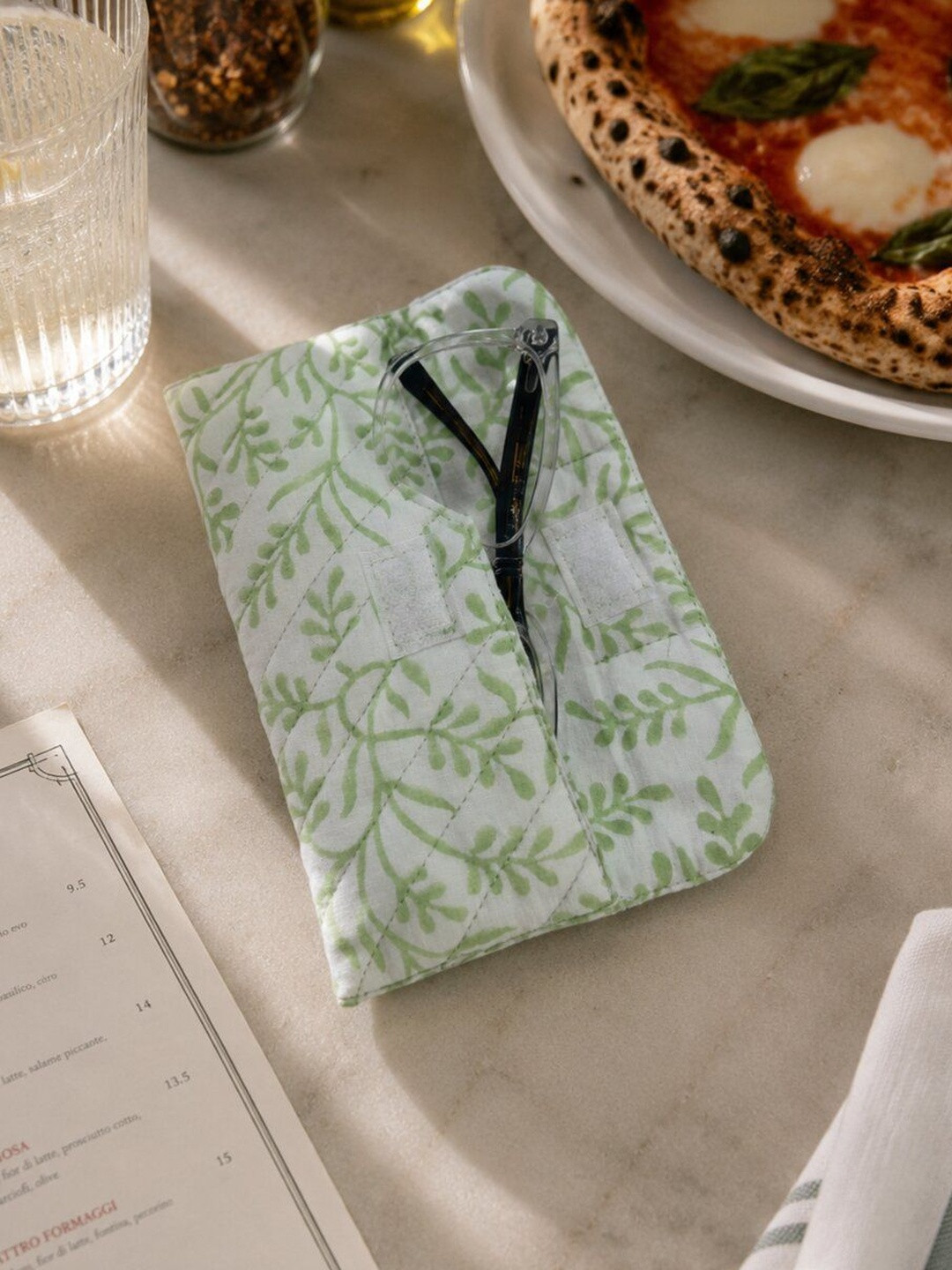Canoopi Leaf Whisper Printed Sunglasses Case