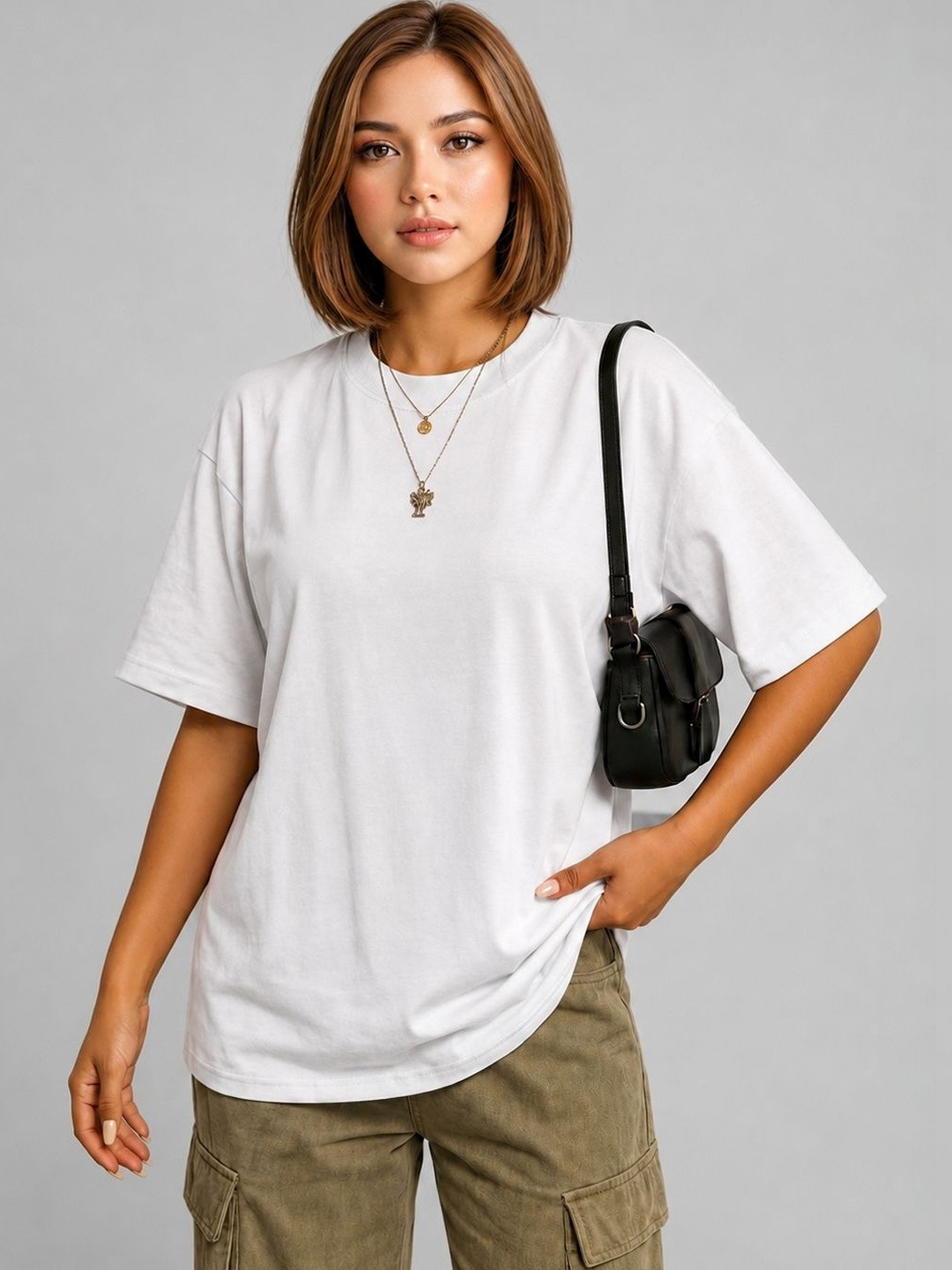 Parona Women Drop-Shoulder Sleeves T-shirt