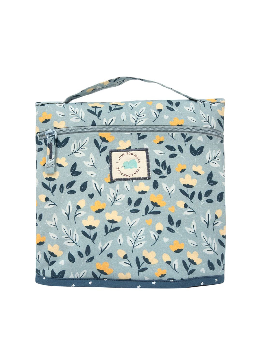TIDY SLEEP Printed Pure Cotton Diaper & Travel Mat Blossom