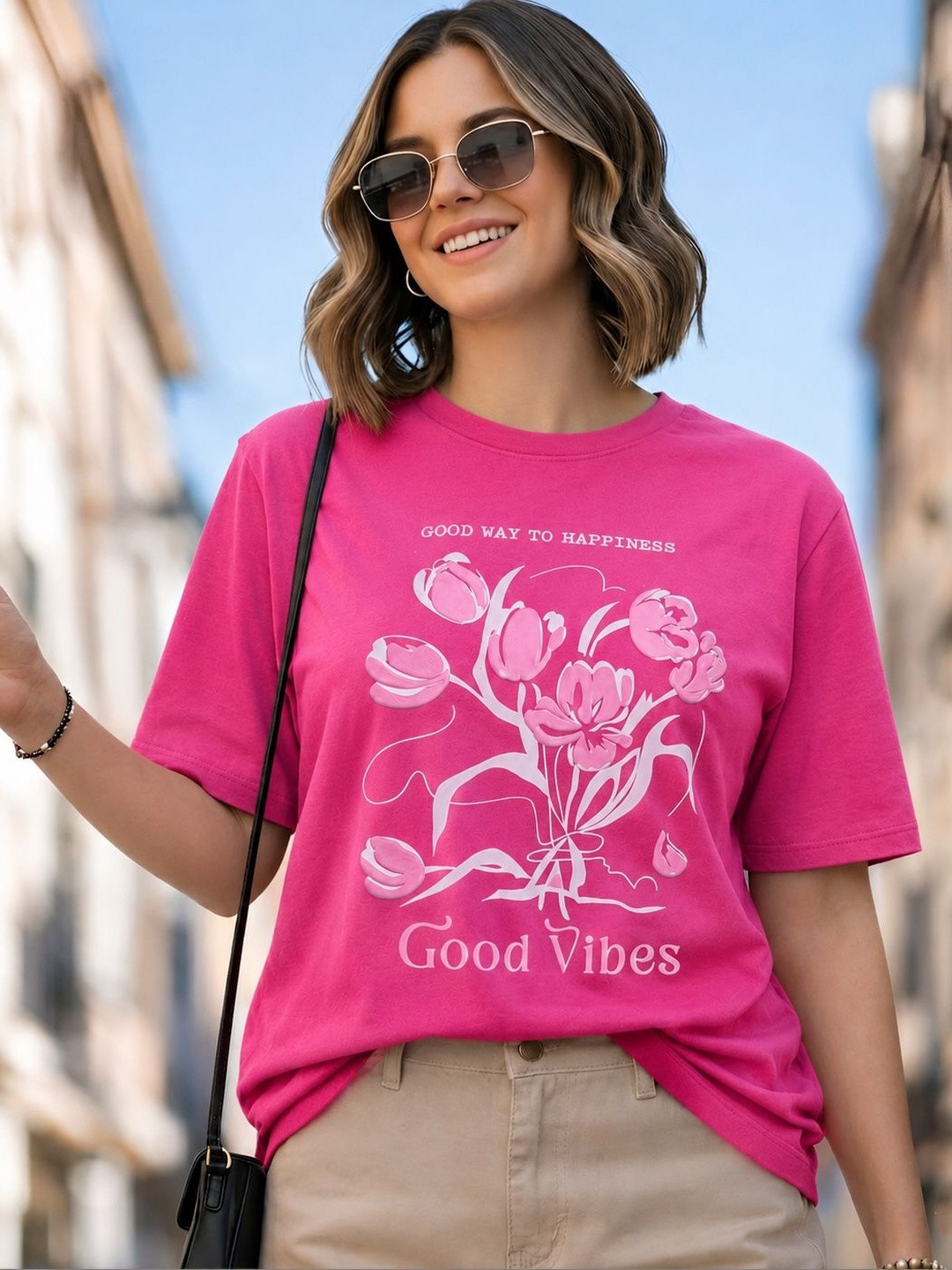 HeyStree Women Floral Printed T-shirt