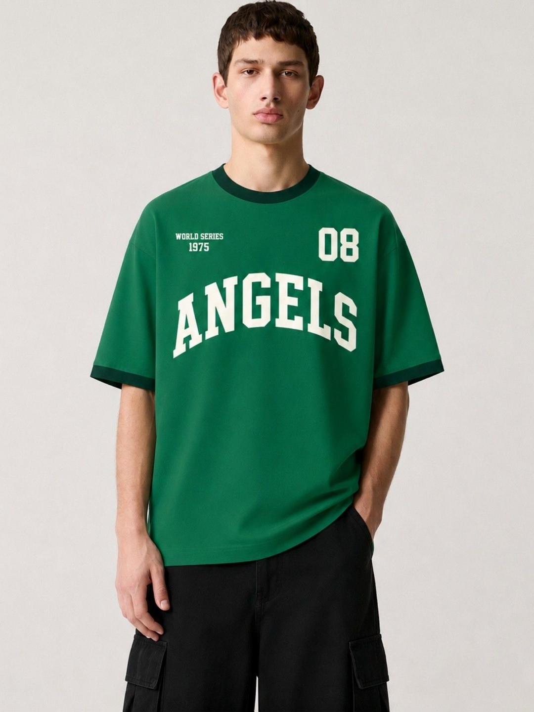 MIDHOURS Men Typography Printed Pure Cotton T-shirt