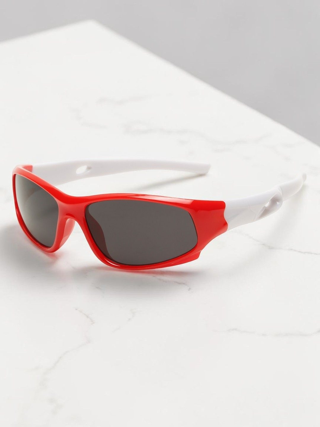 Stoln Unisex Kids Black Lens & Red Sports Sunglasses with UV Protected Lens
