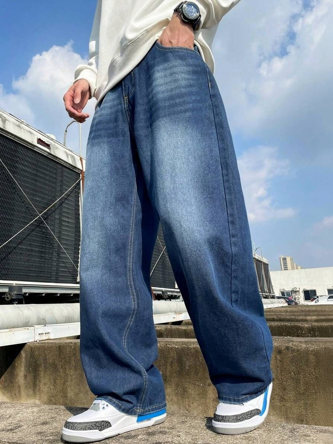 YAMEETFIT Men Jean Mid-Rise Jeans