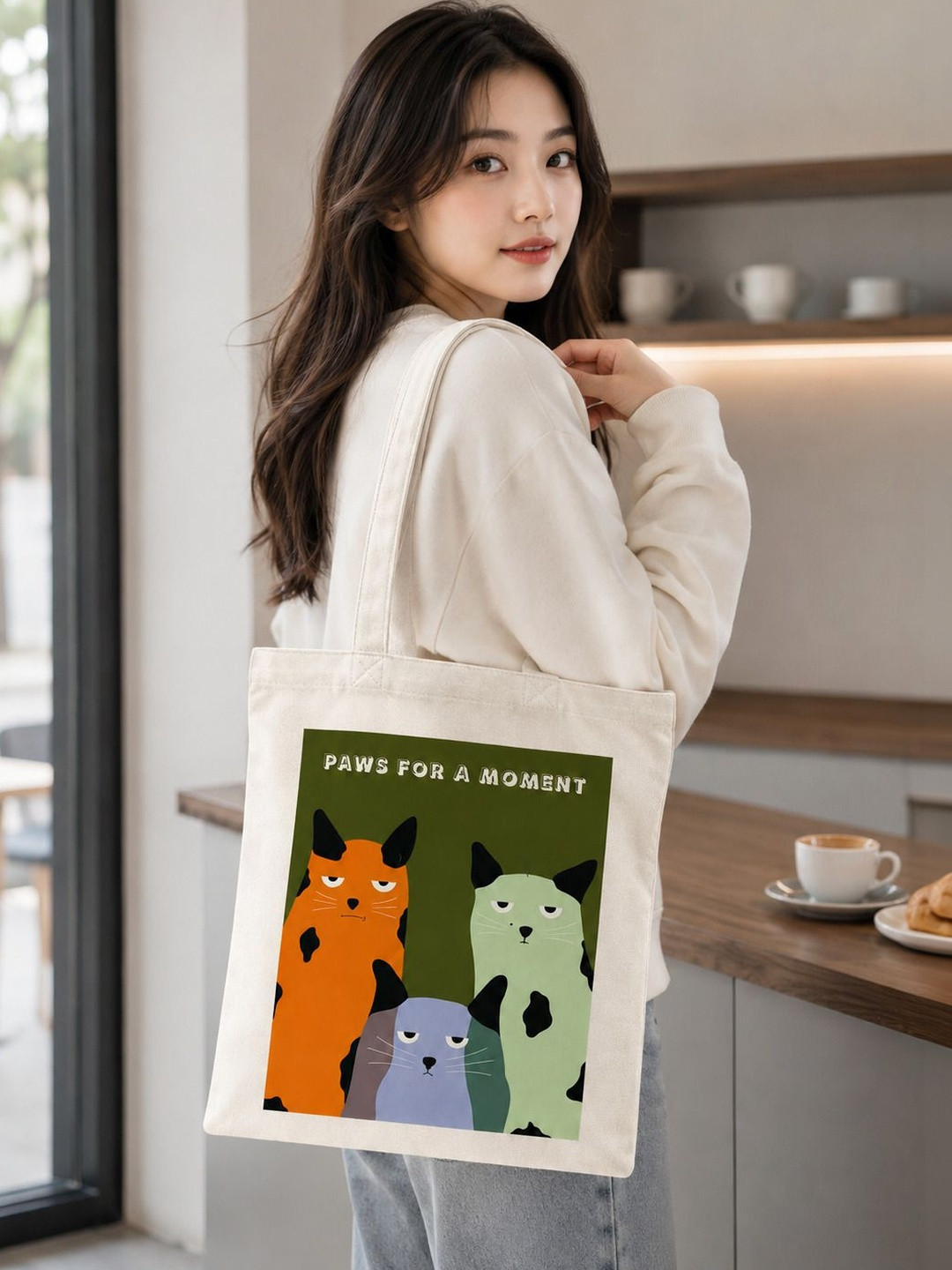 HERE&NOW Printed Tote Bag