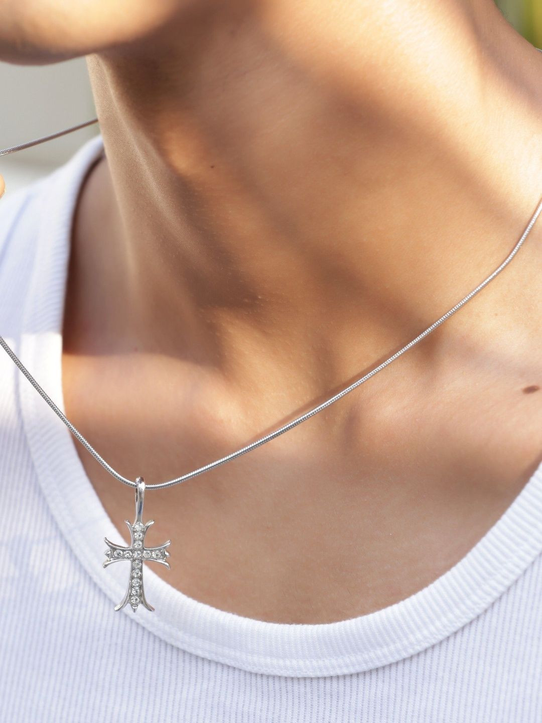 MILLER Men Silver-Plated Necklace