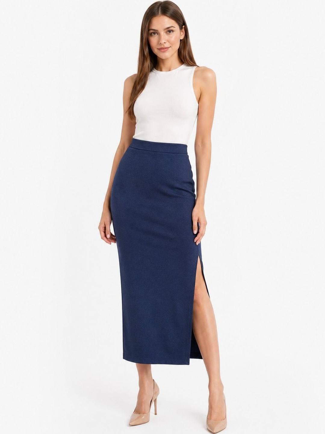 Fabverse Women Cotton Maxi A-Line Skirt