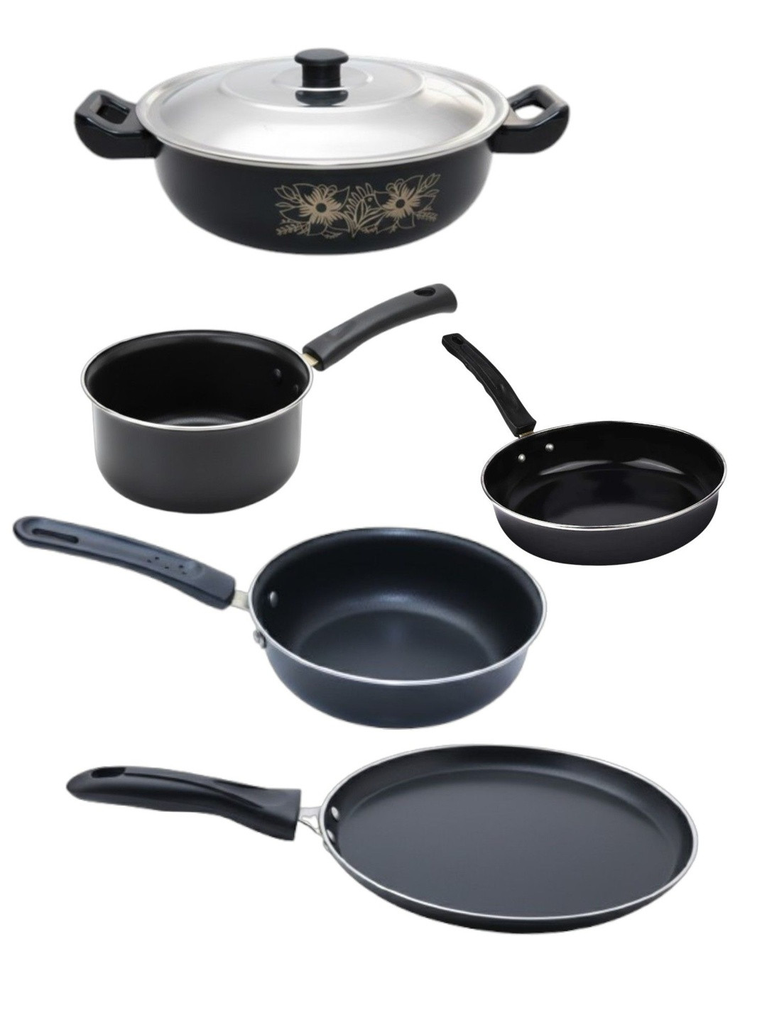 cookpro Black Dishwasher Safe Cast Iron Cookware Set of