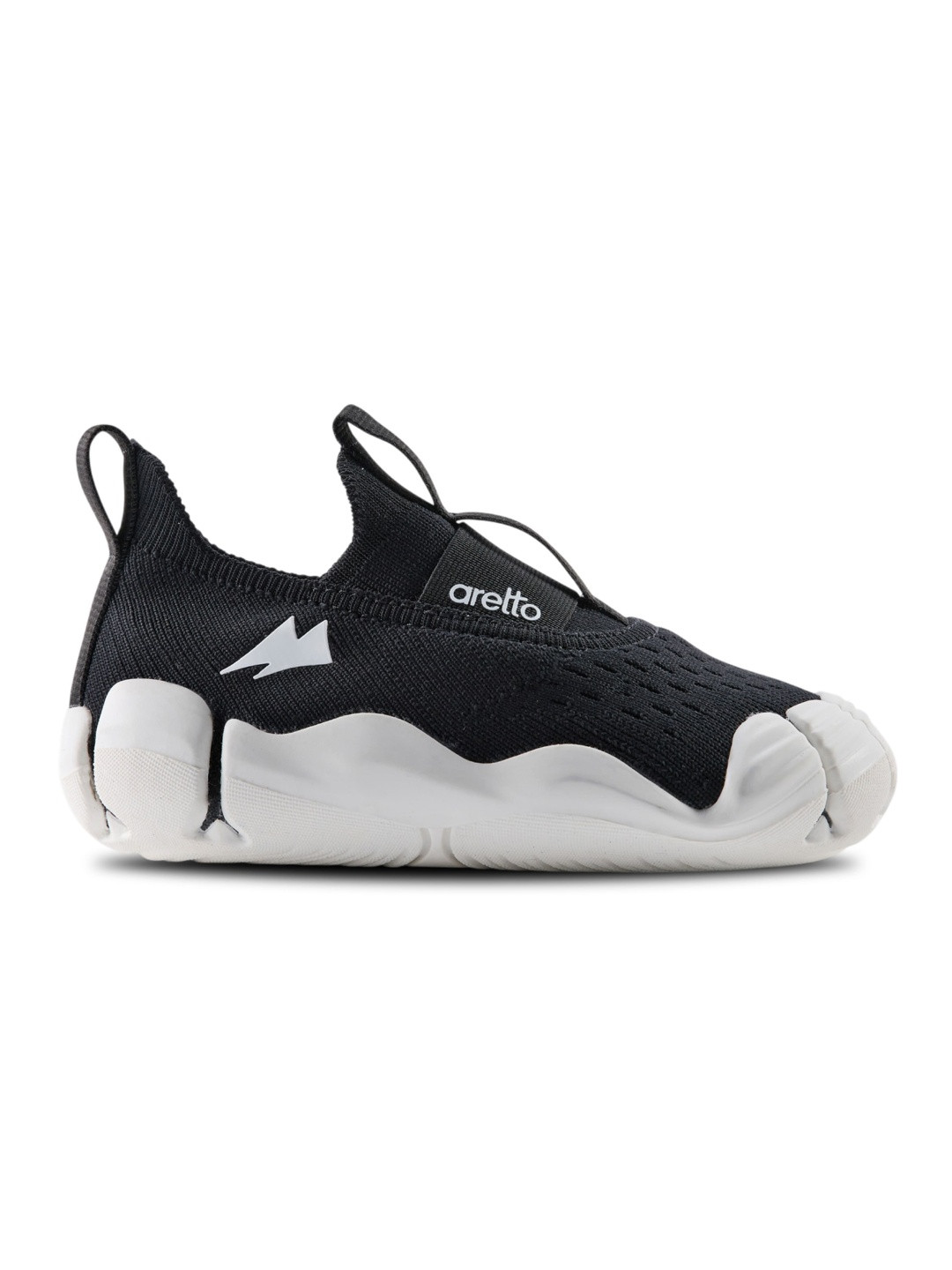 Aretto Black and White Kids Shoes - Expanding Everyday Shoes for Boys & Girls