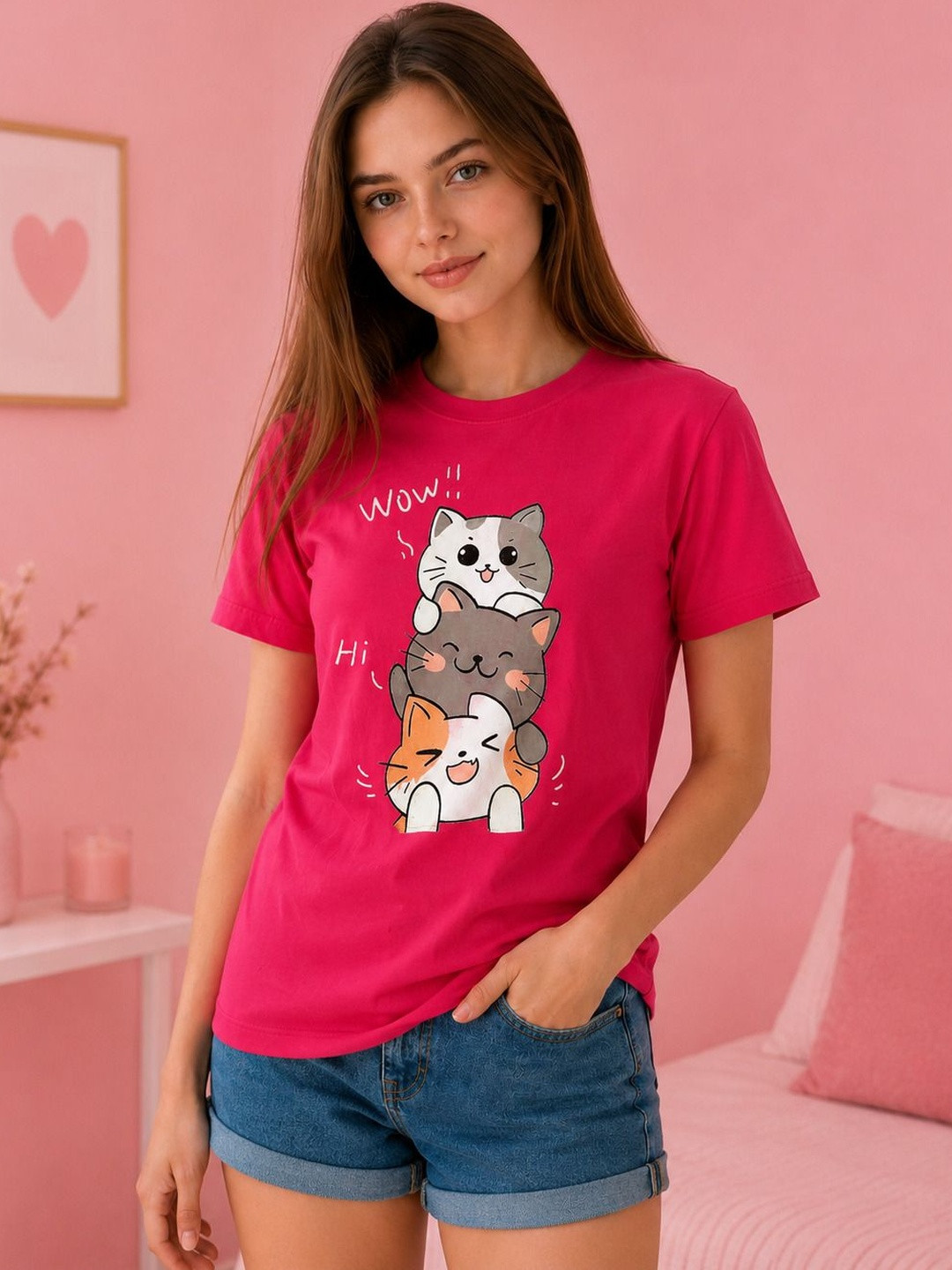 ELVIA Women Printed T-shirt