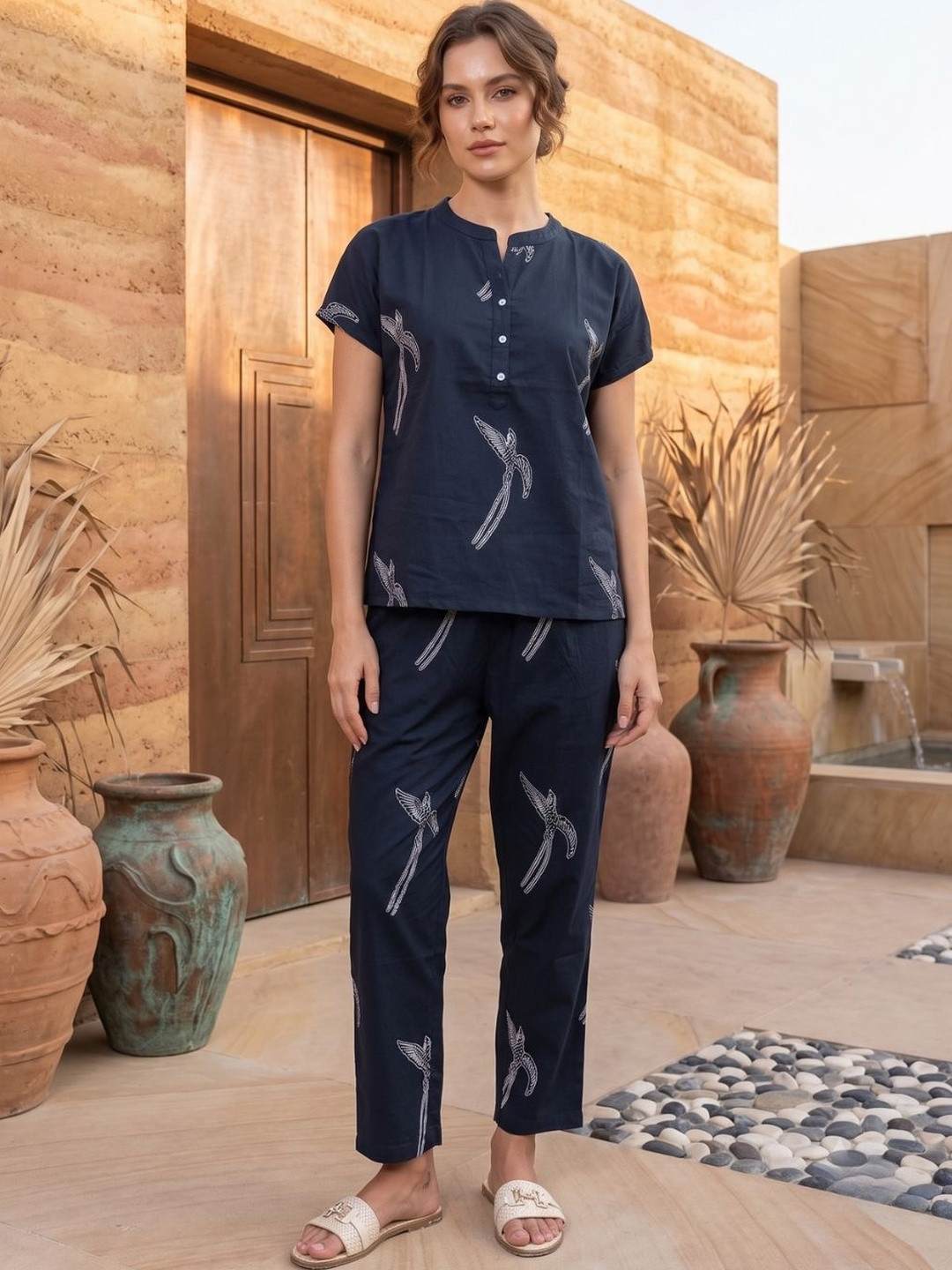 JANGID INDUSTRYS Women Printed Night suit