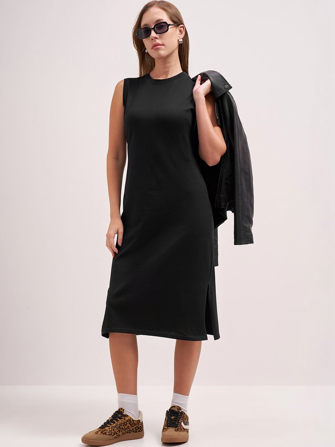 Tokyo Talkies Net Fit & Flare Midi Dress