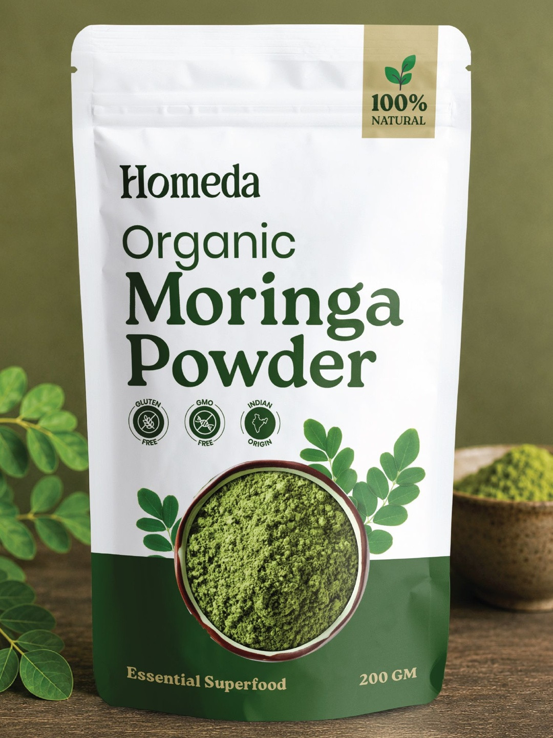 Shudh Online Organic Moringa Powder For Face Hair Growth & Weight Loss - 200 g