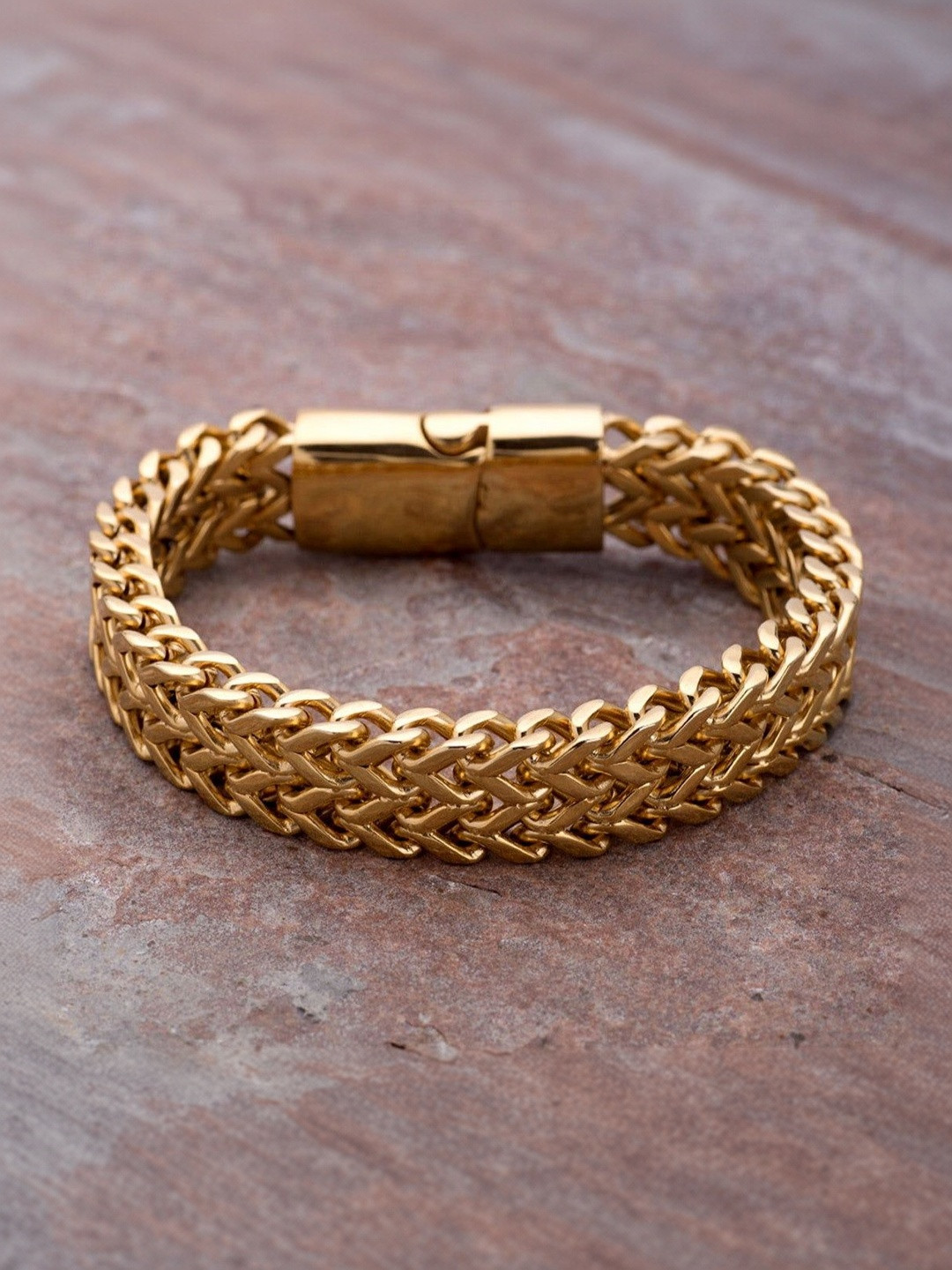 SALTY Men Gold-Plated Link Bracelet