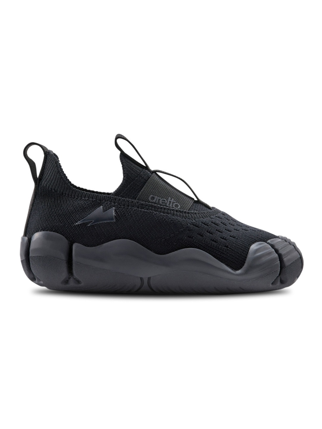 Aretto Black Kids Shoes - Expanding Slip-On Shoes for Boys & Girls