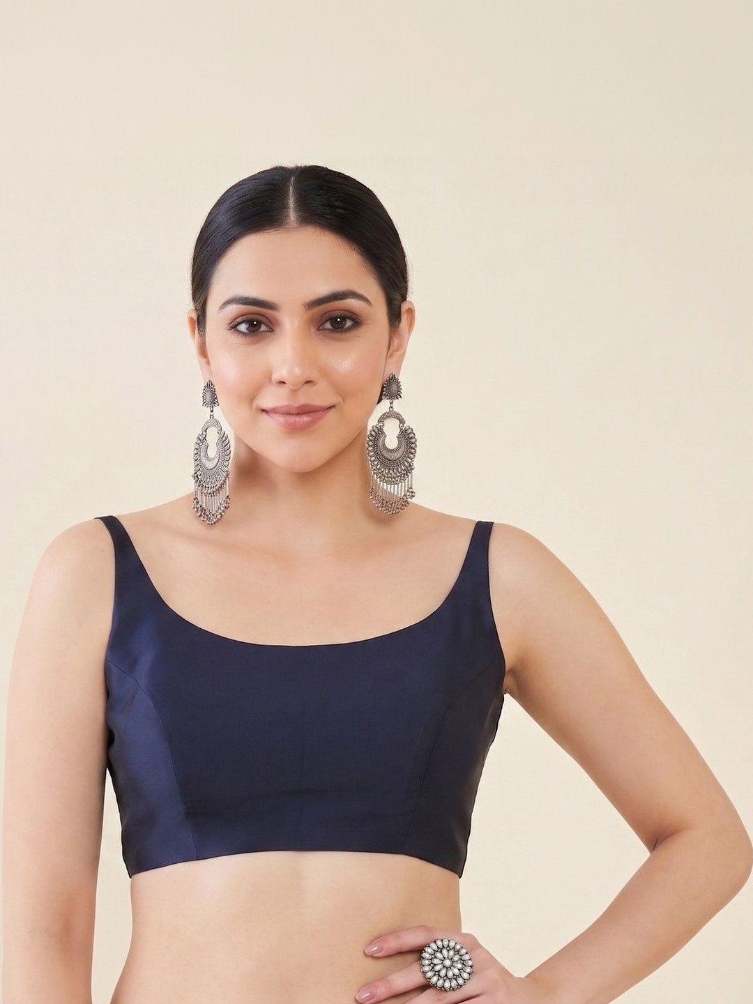 KALINI Solid Saree Blouse
