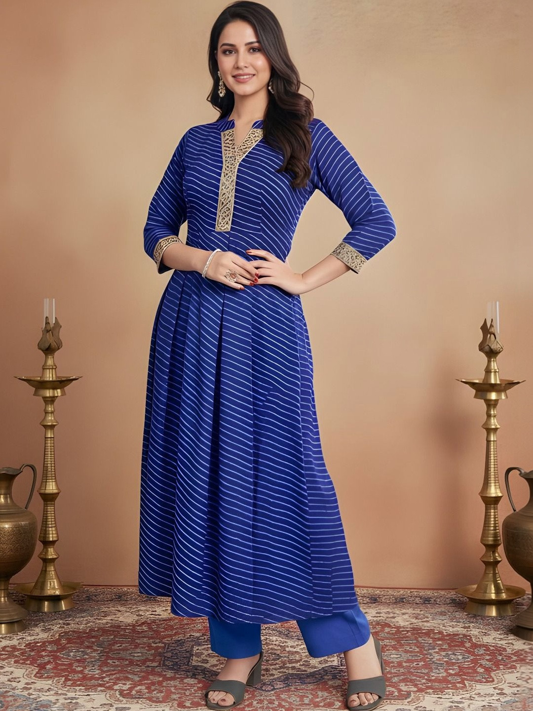 VASTRYN Women Printed Georgette Anarkali Kurta
