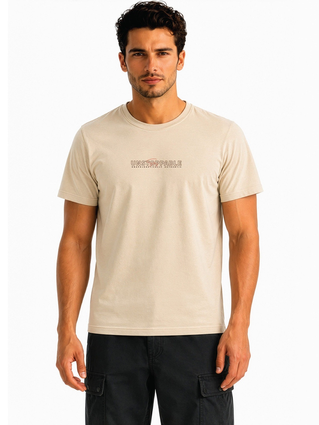 Status Quo Men Typography Printed Pure Cotton T-shirt