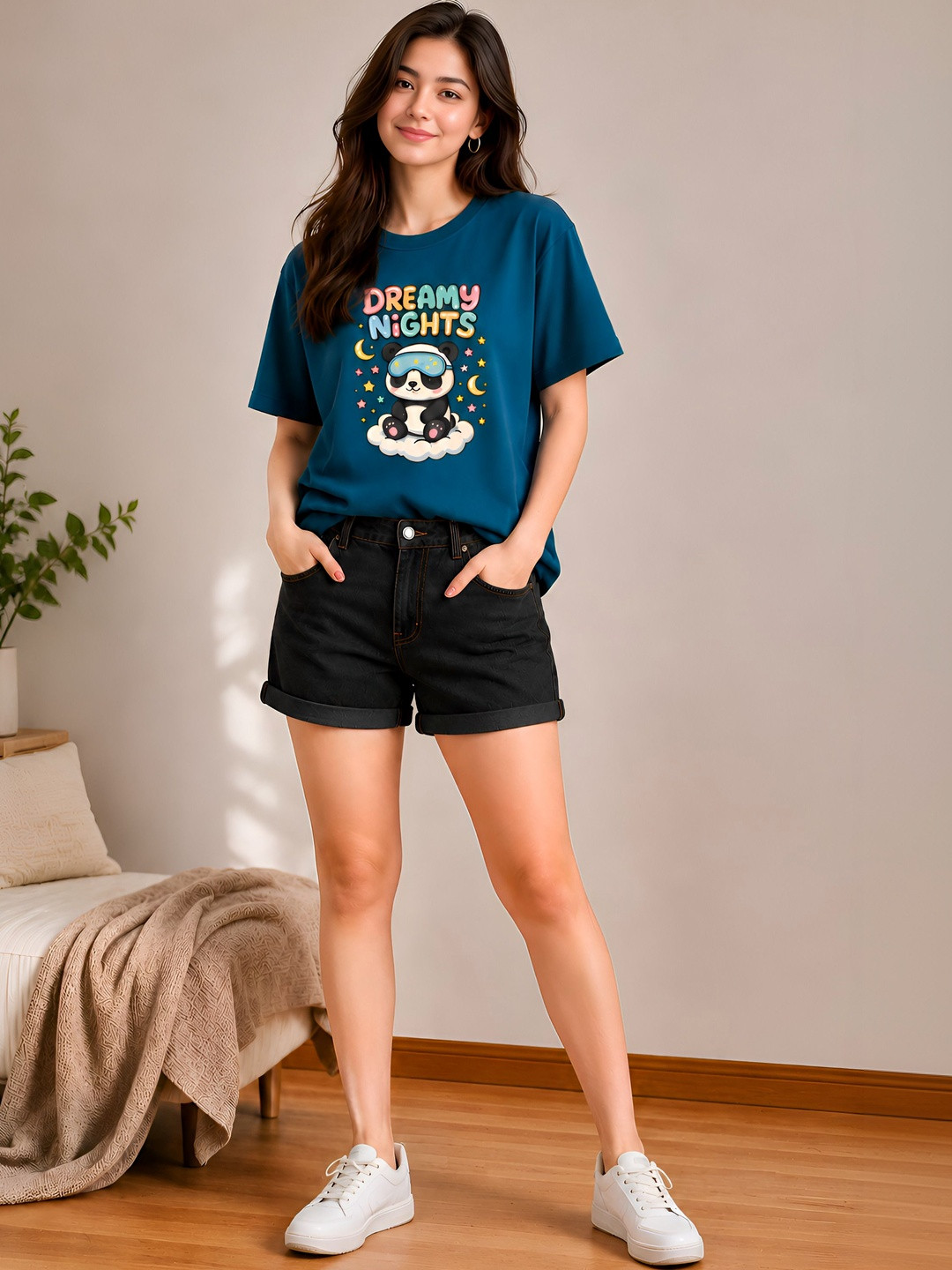 ELVIA Women Printed T-shirt