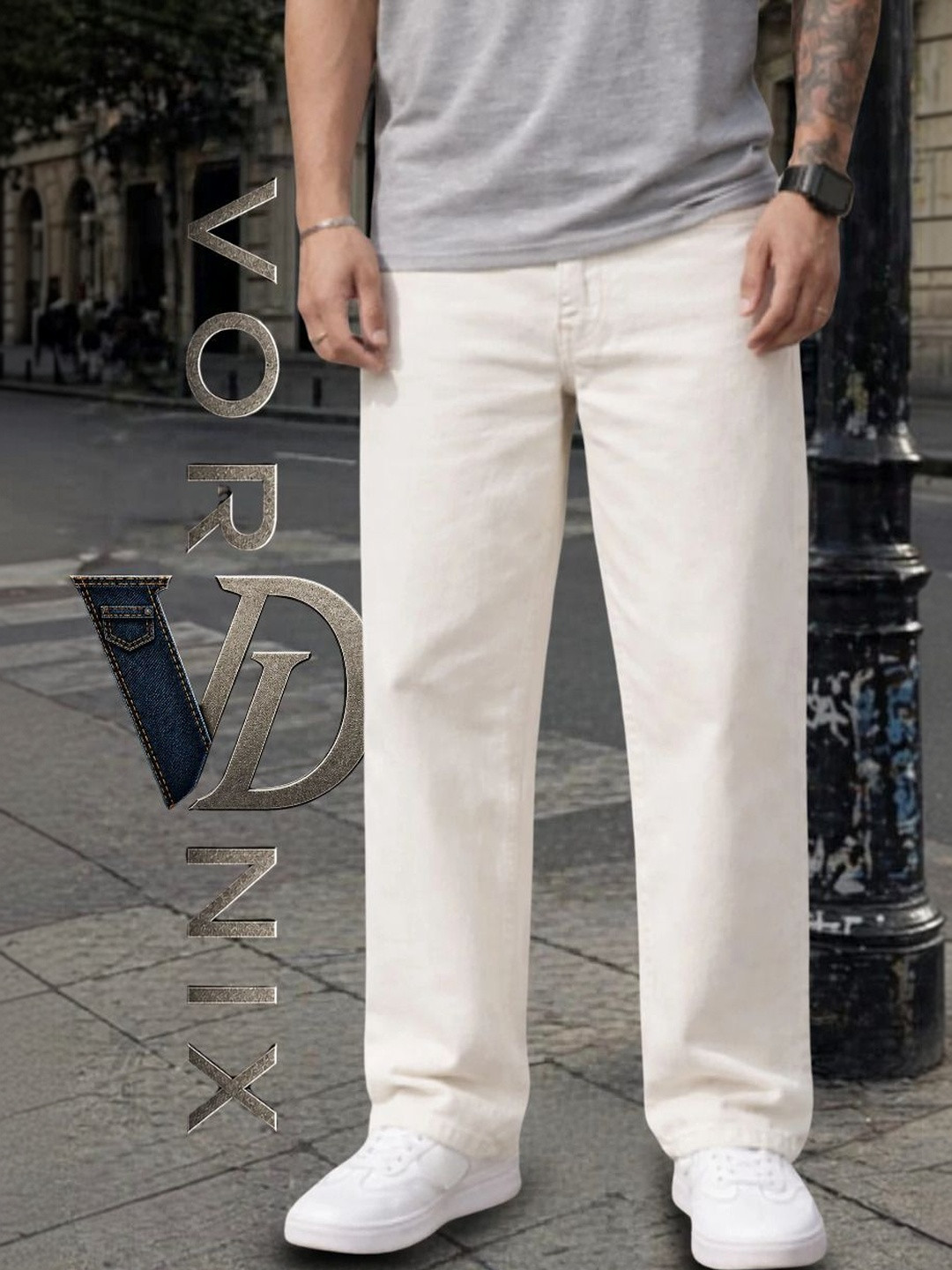 VORNIX DENIM Men Relaxed Fit Mid-Rise Jeans