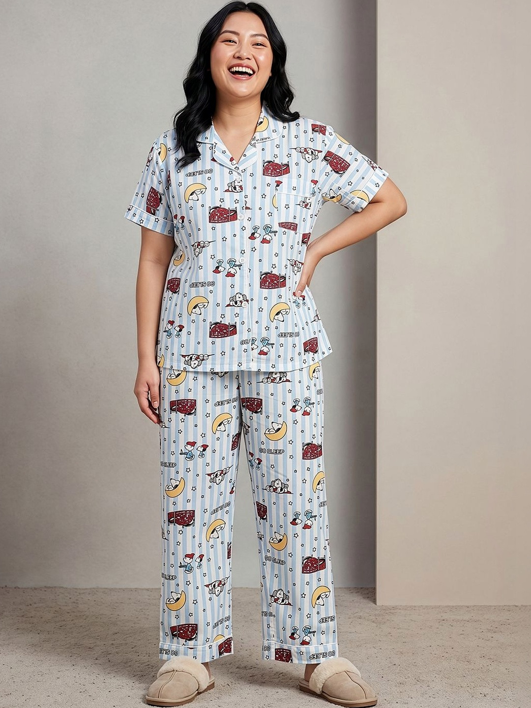 Lugo Women Printed Night suit