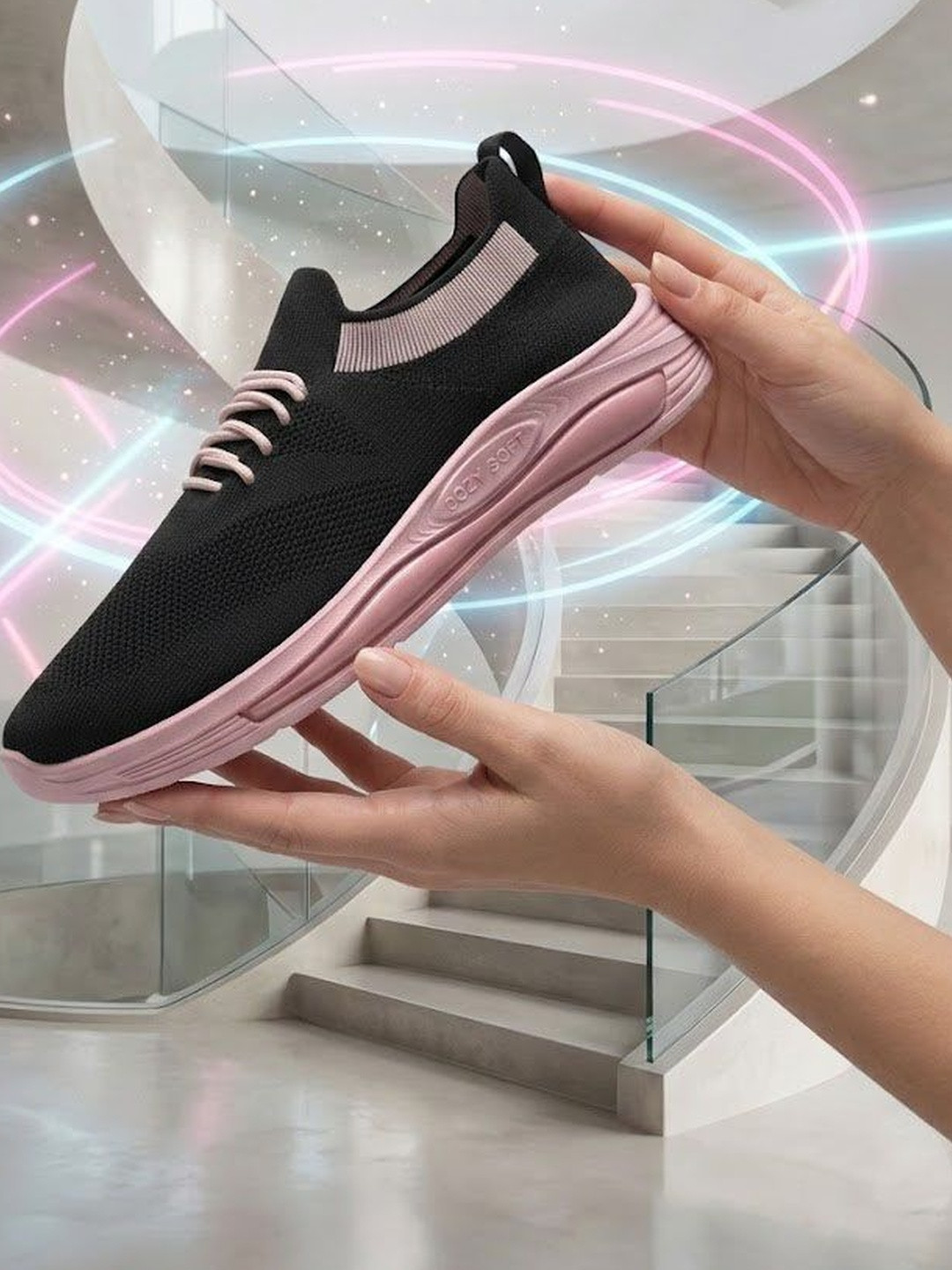 Hsquare Women Mesh Running Non-Marking Shoes