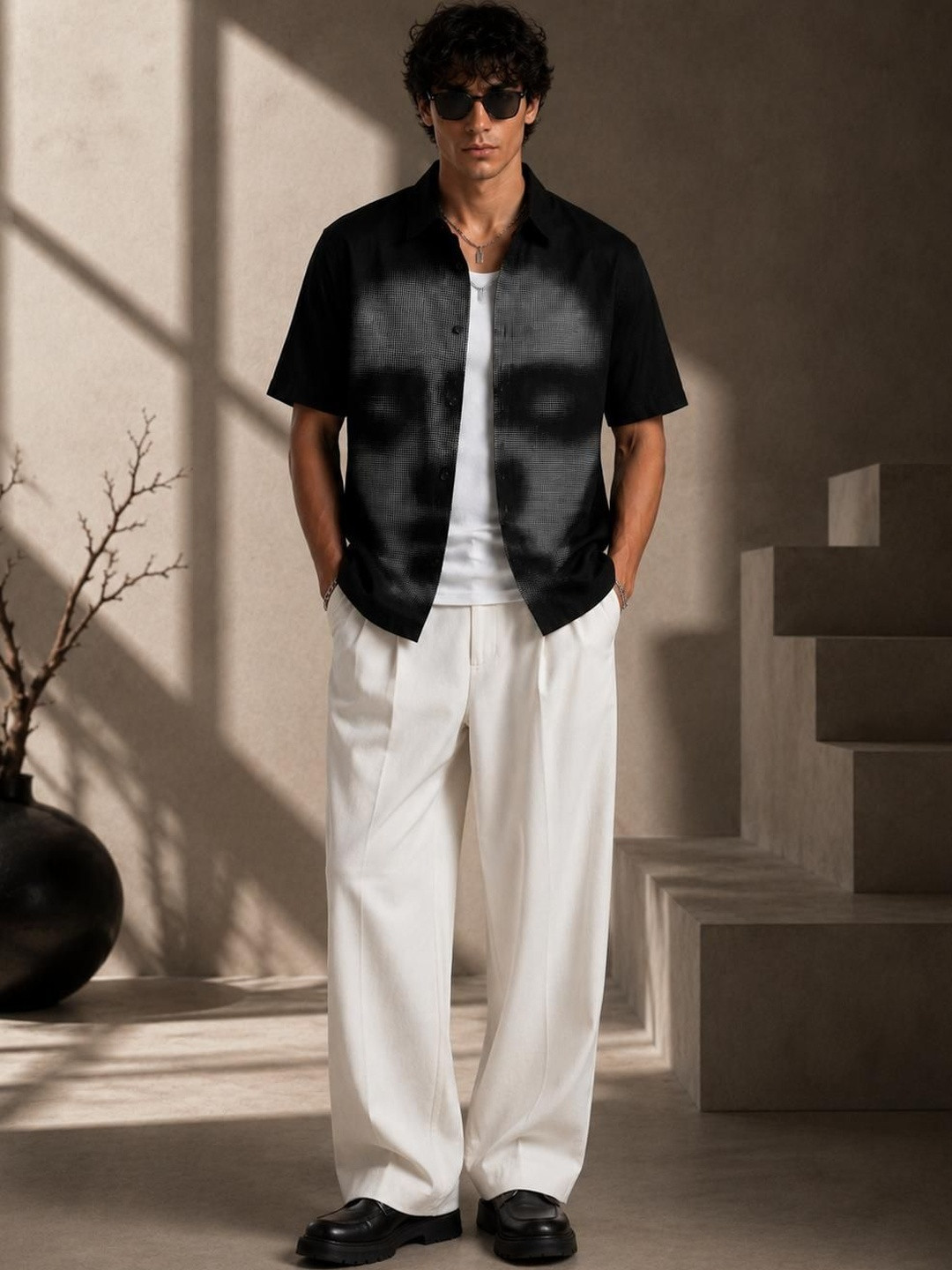 MADMOJO Men Relaxed Printed Casual Shirt