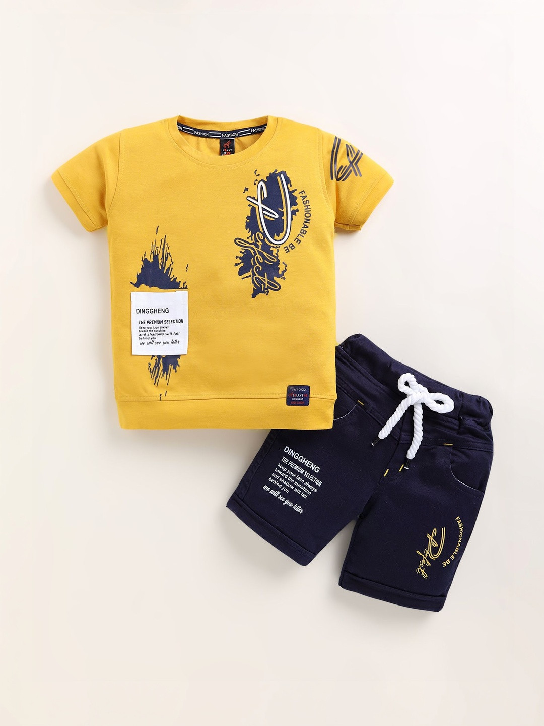 TINI JENNY Boys Printed T-shirt with Shorts