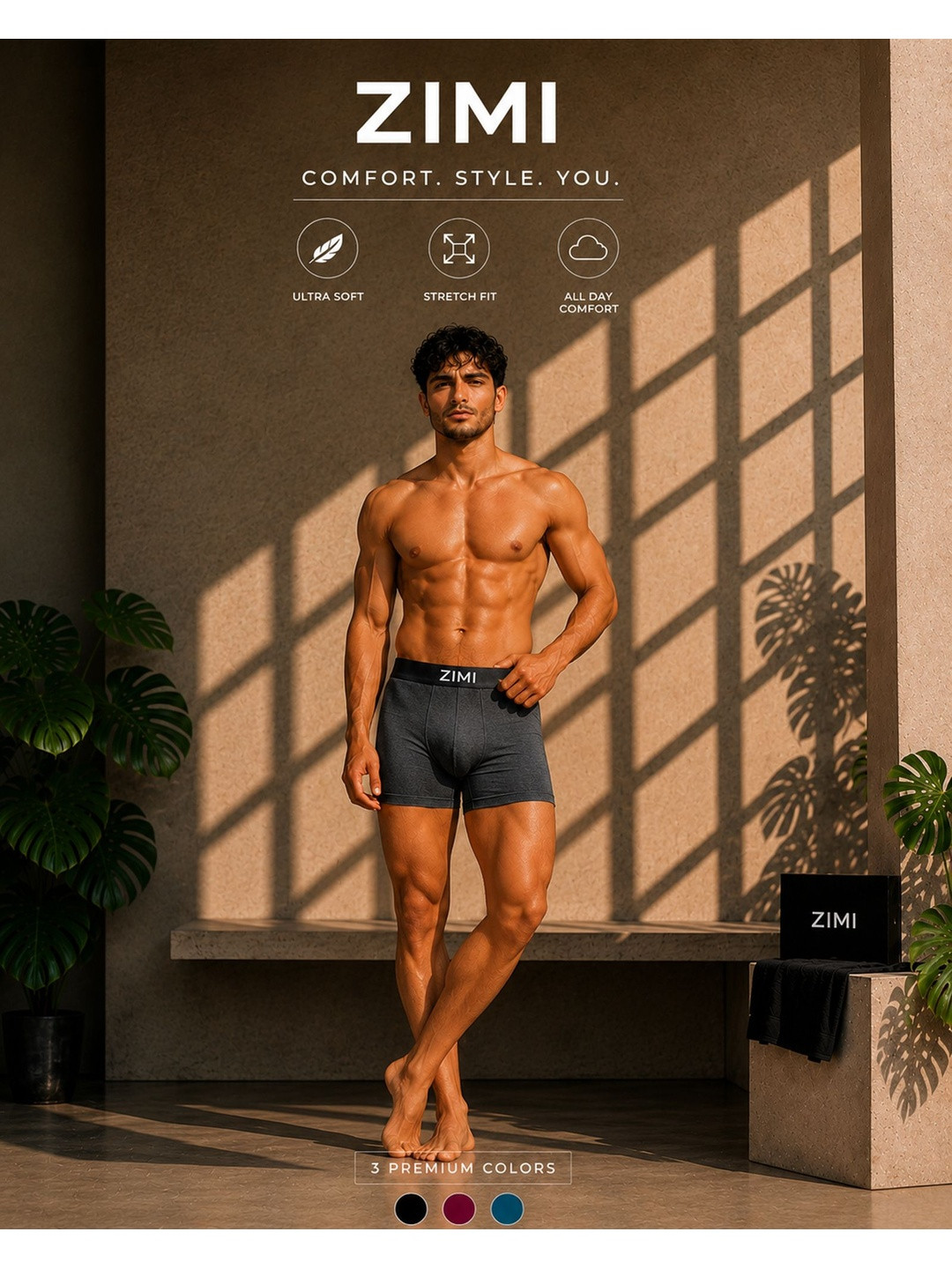 ZIMI LIFESTYLE Solid Trunks
