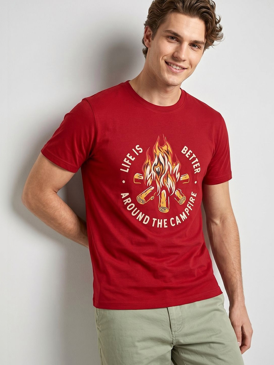 Roadster Men Printed T-shirt