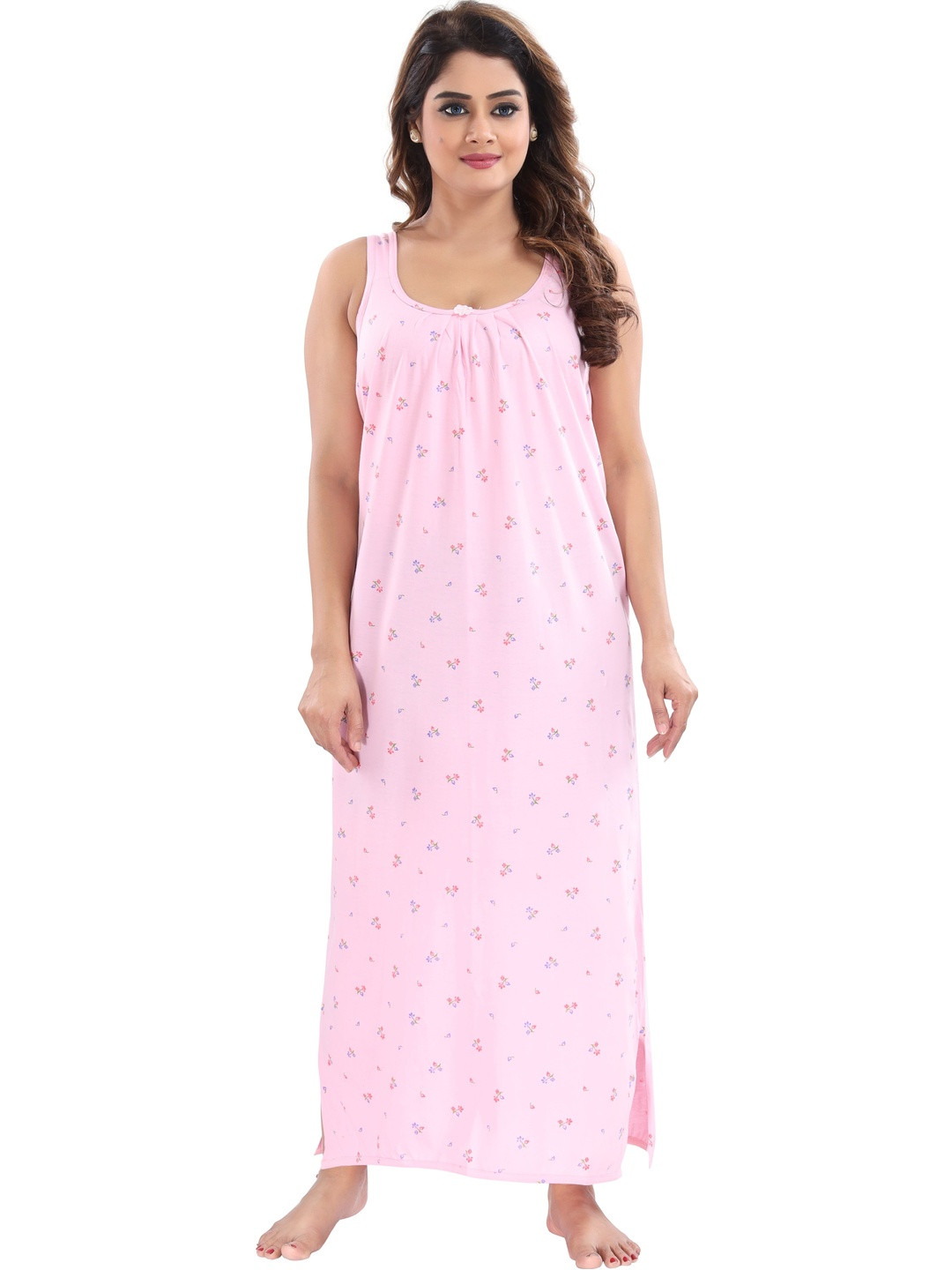 NIGHTY KING Printed Maxi Nightdress
