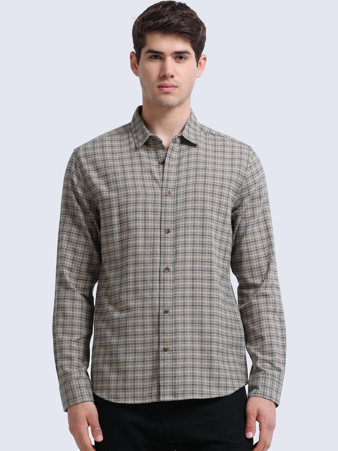 GLORYBOYZ Men Slim Fit Checked Casual Shirt