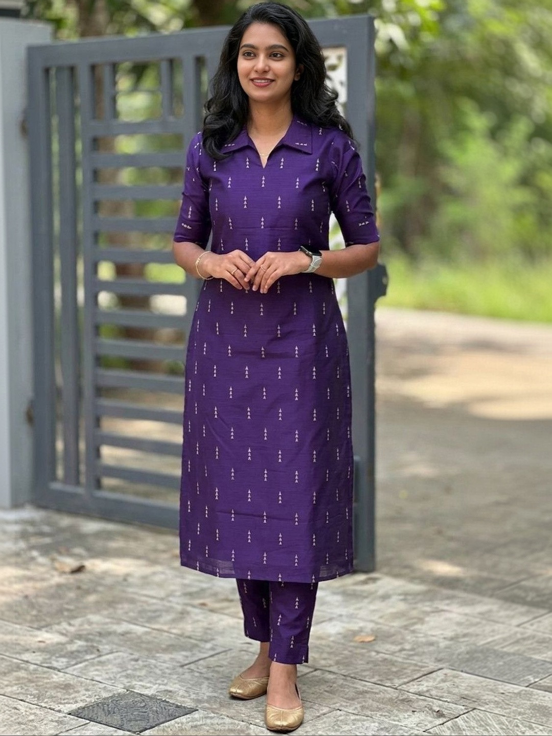 YAGNIK FASHION Women Printed Regular Kurta with Trousers