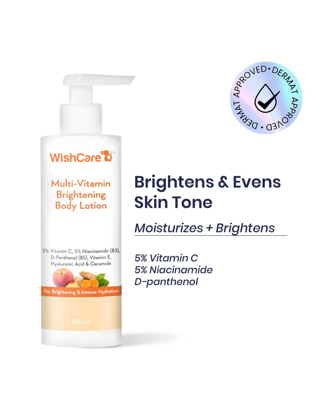 WishCare Multi-Vitamin Brightening Body Lotion with 5% Vitamin C & 5% Niacinamide - 200ml