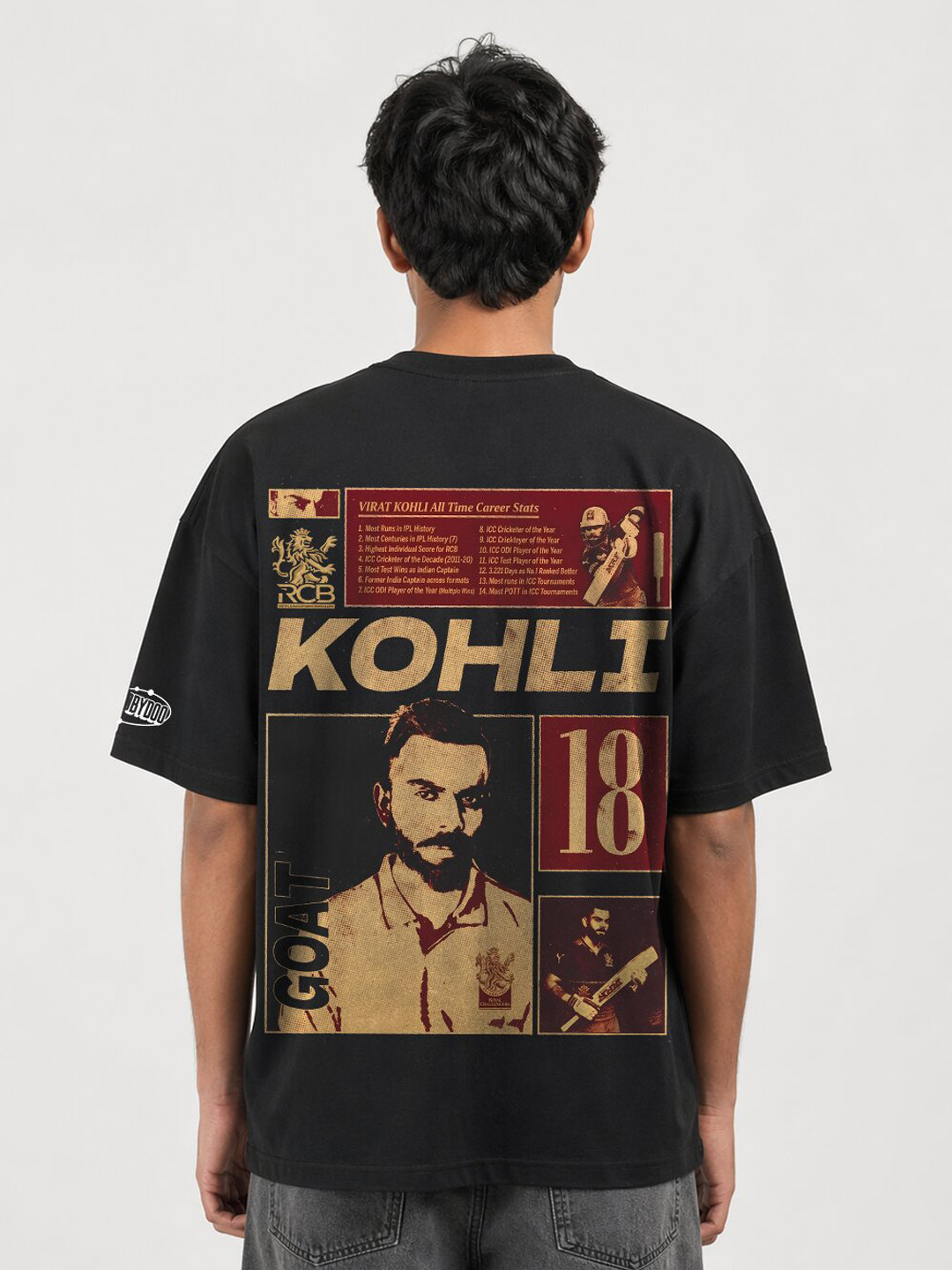 ZOOBYDOO Men Virat Kohli Printed Drop-Shoulder Sleeves T-shirt
