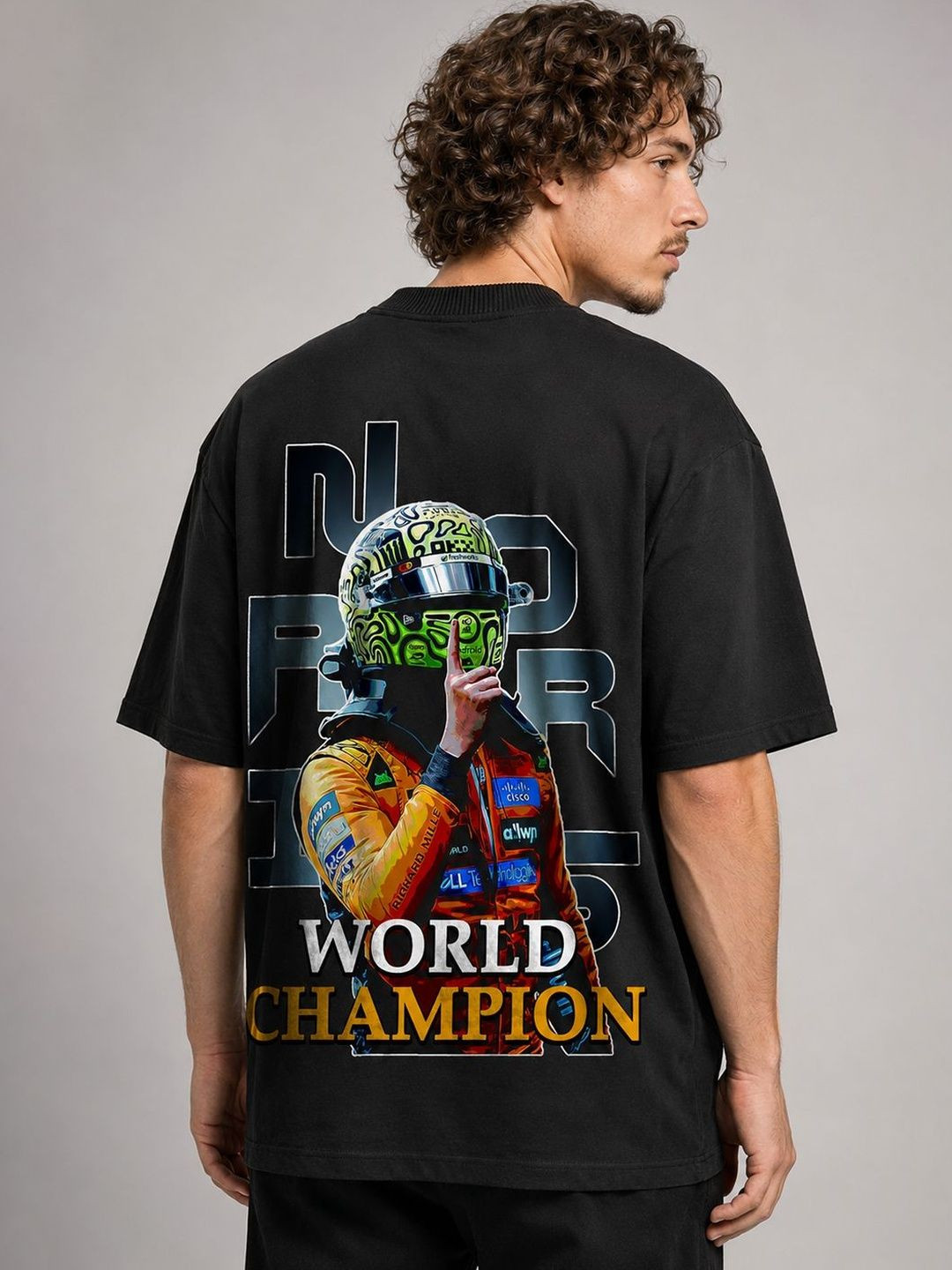Callibr15 Men Printed Drop-Shoulder Sleeves T-shirt
