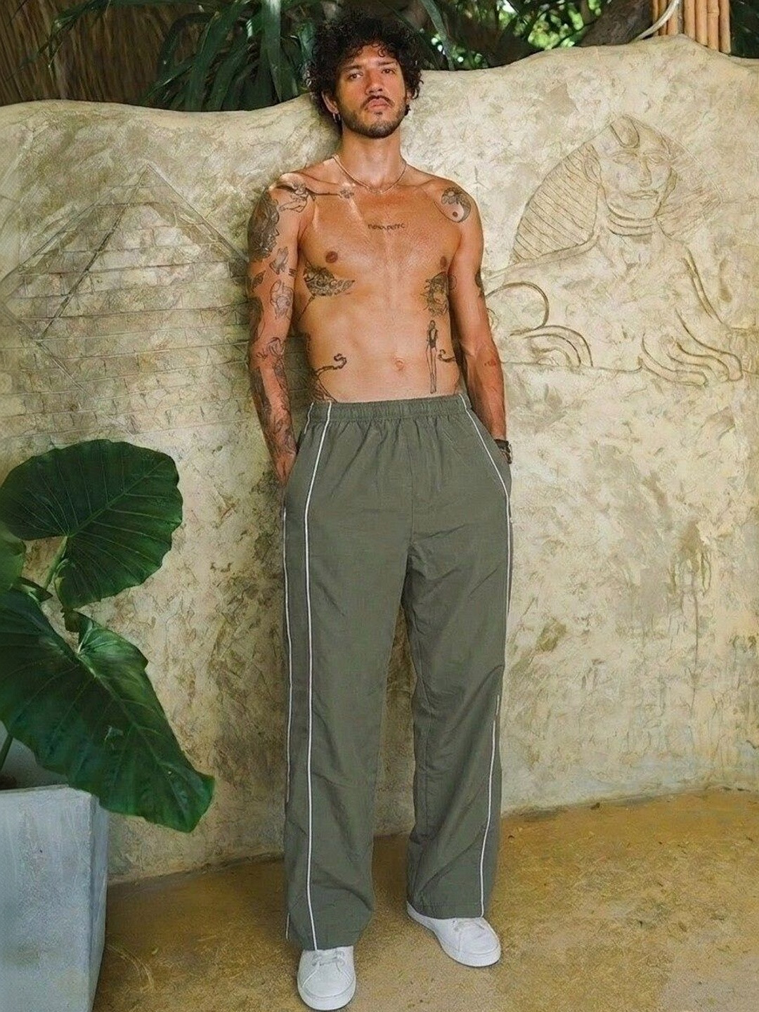 HERE&NOW Men Relaxed Straight Leg Loose Fit Non Iron Trouser
