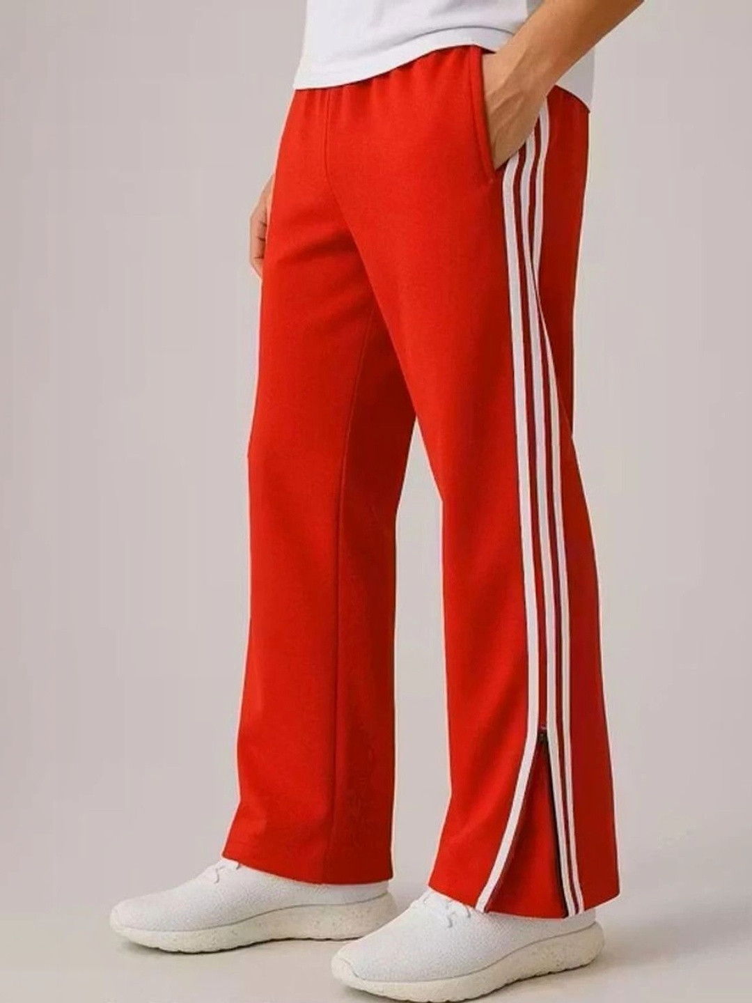 FLAXWEAR Men Striped Relaxed Bootcut Fit Trouser
