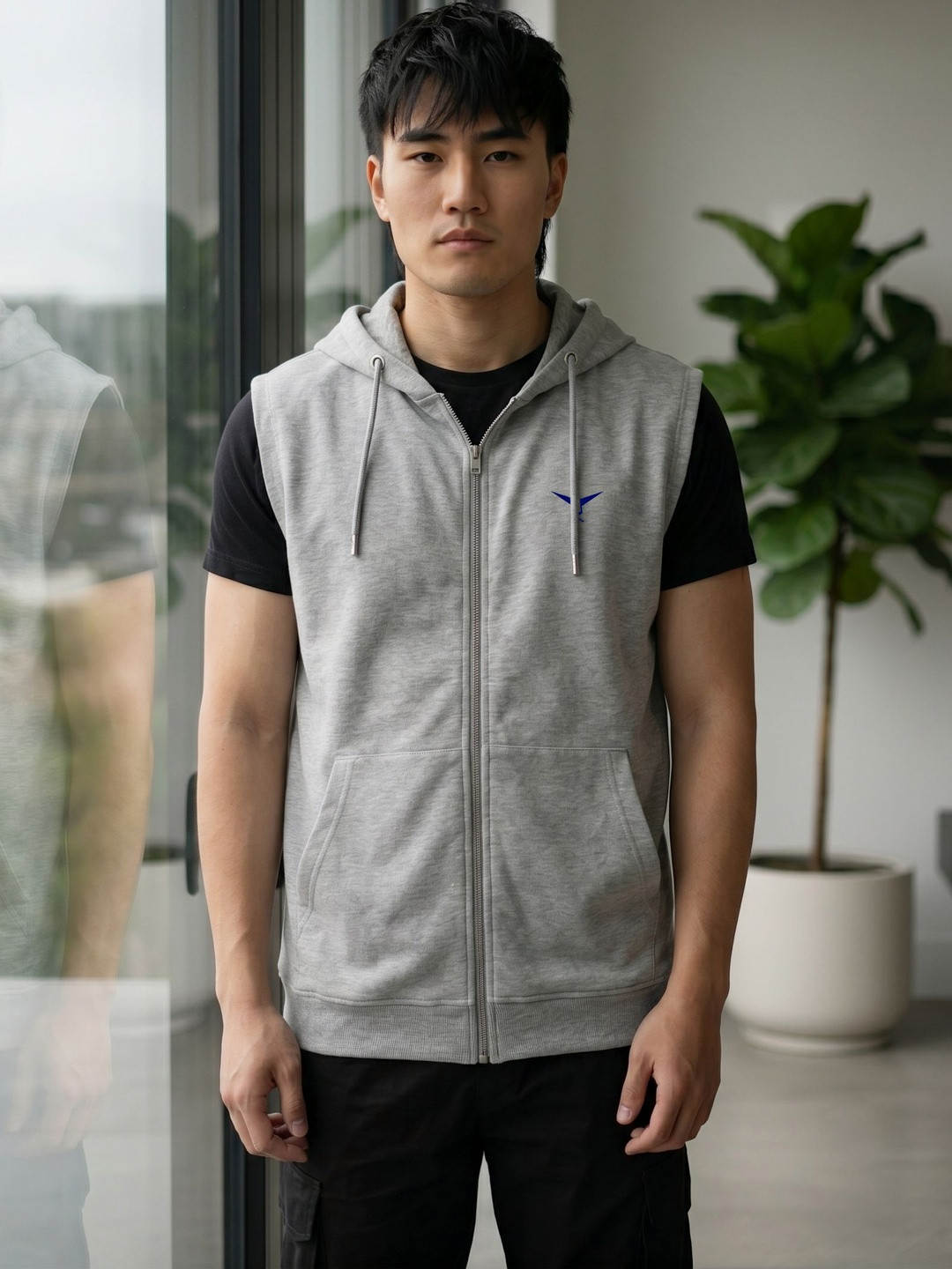 LEON Men Front-Open Hooded Sweatshirt