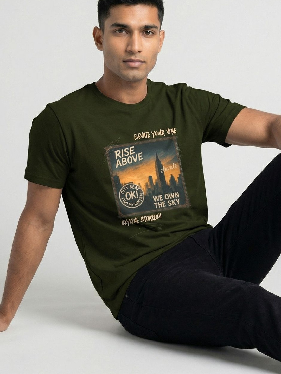 RAAX Men Printed Pure Cotton T-shirt