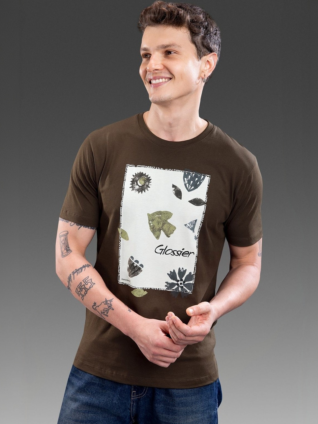 MAXZONE Men Graphic Printed Cotton T-shirt